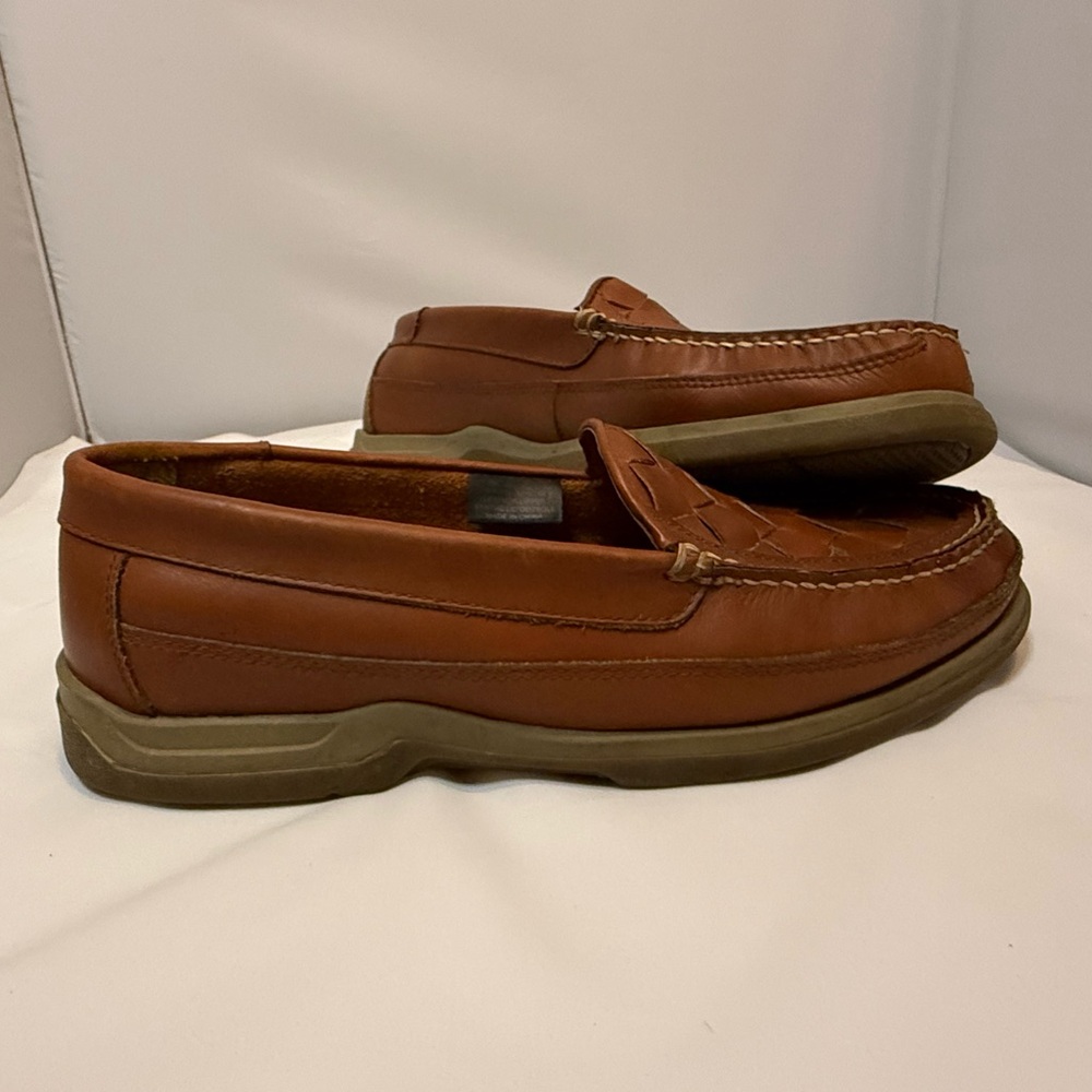 Cary Country Rugged Footwear Mens S-9M Brown Casual Crossed Leather Front